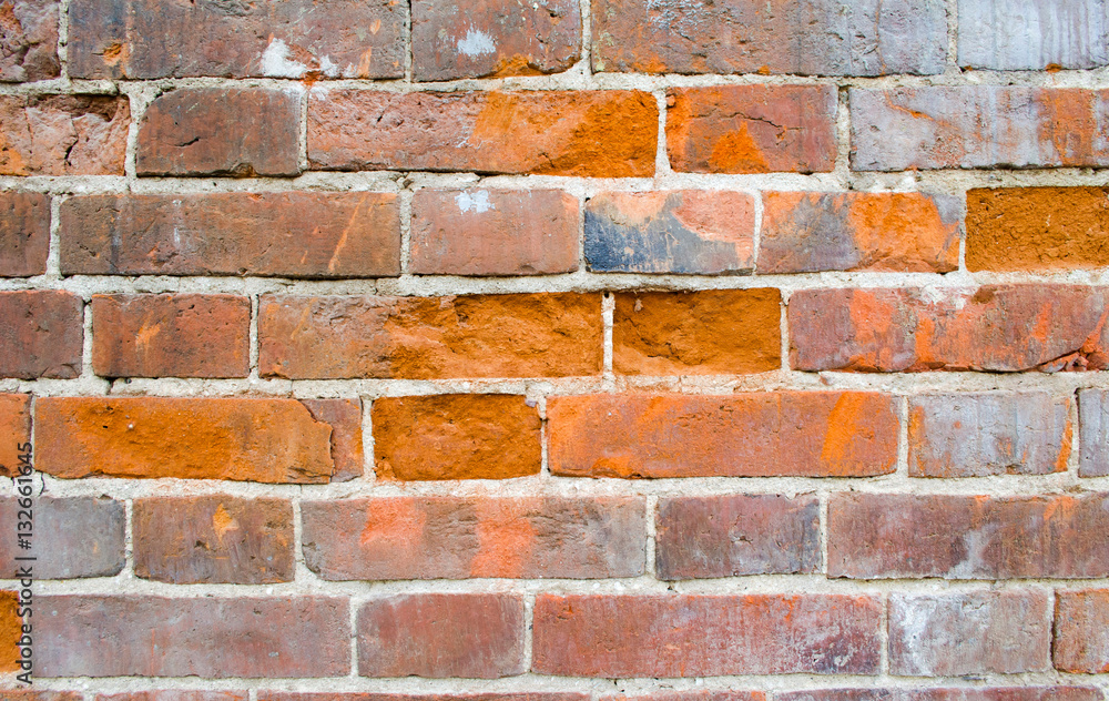 Fototapeta premium Wall with red bricks.