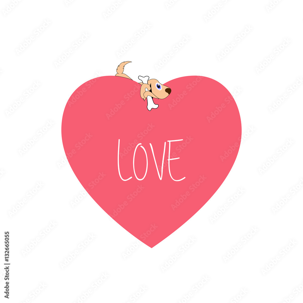 Animal love Stock Vector | Adobe Stock