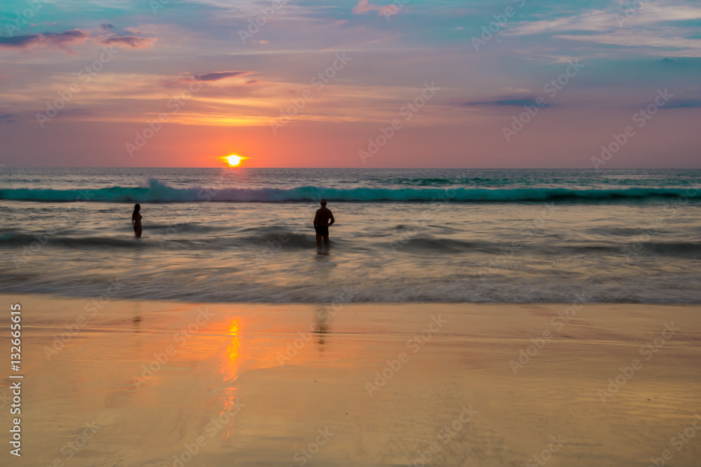 Sunset on the beach