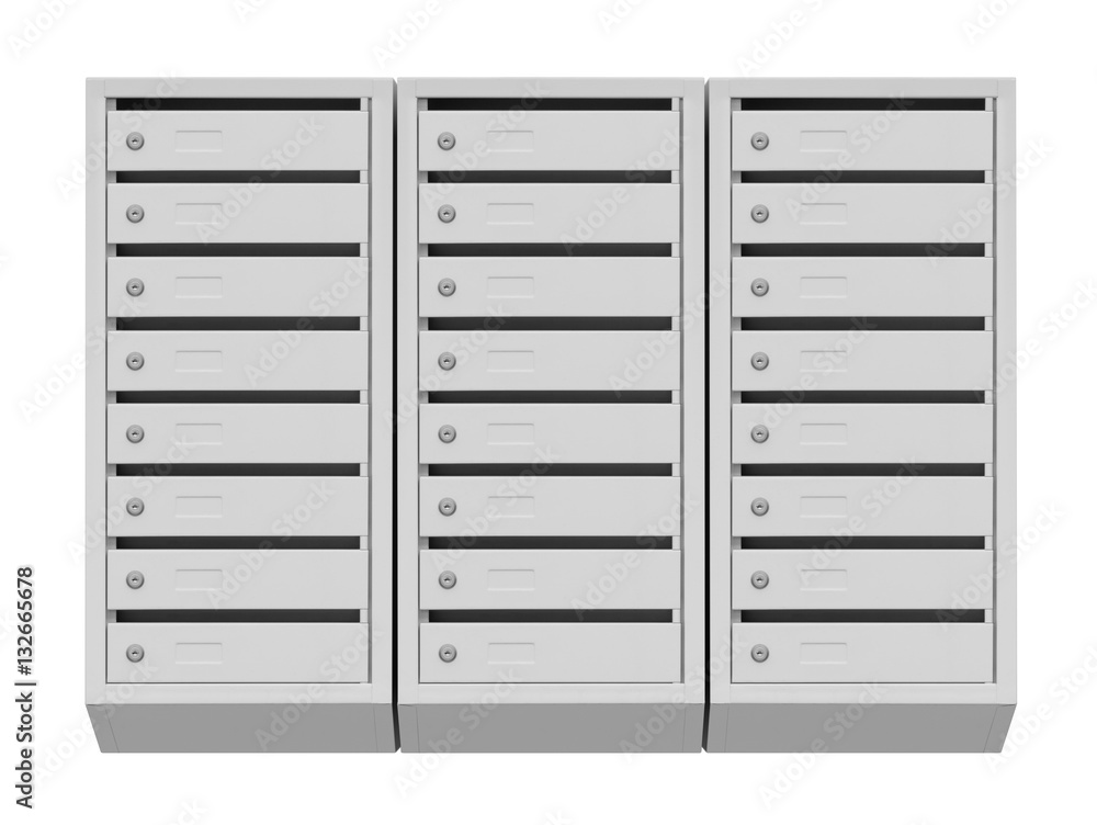 mail boxes on white background mail boxes on white background