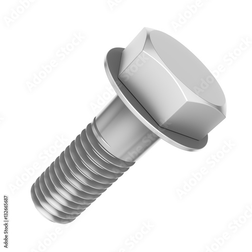 bolt on a white background, 3D rendering