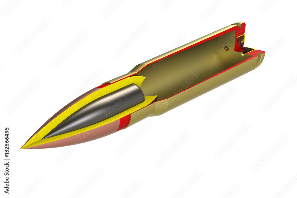Structure of the armor-piercing bullet 7.62x39mm AK-47 (3D model) Structure of the armor-piercing bullet 7.62x39mm AK-47 (3D model)
