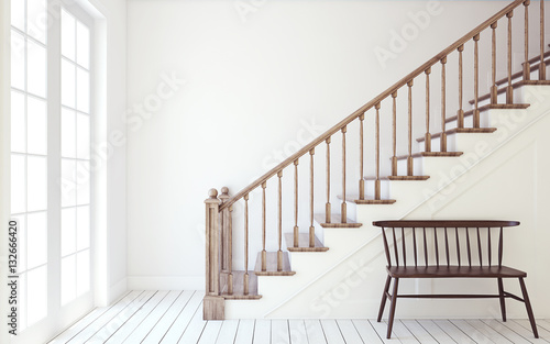 Stairway. 3d render.