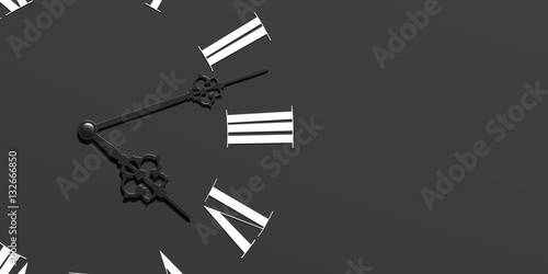 Clock face on dark gray background