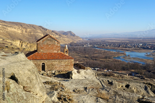 Old church and cave city Uplistsikhe in Caucasus region, Georgia