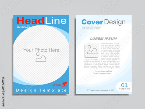 Brochure design layout with place for your data. Vector