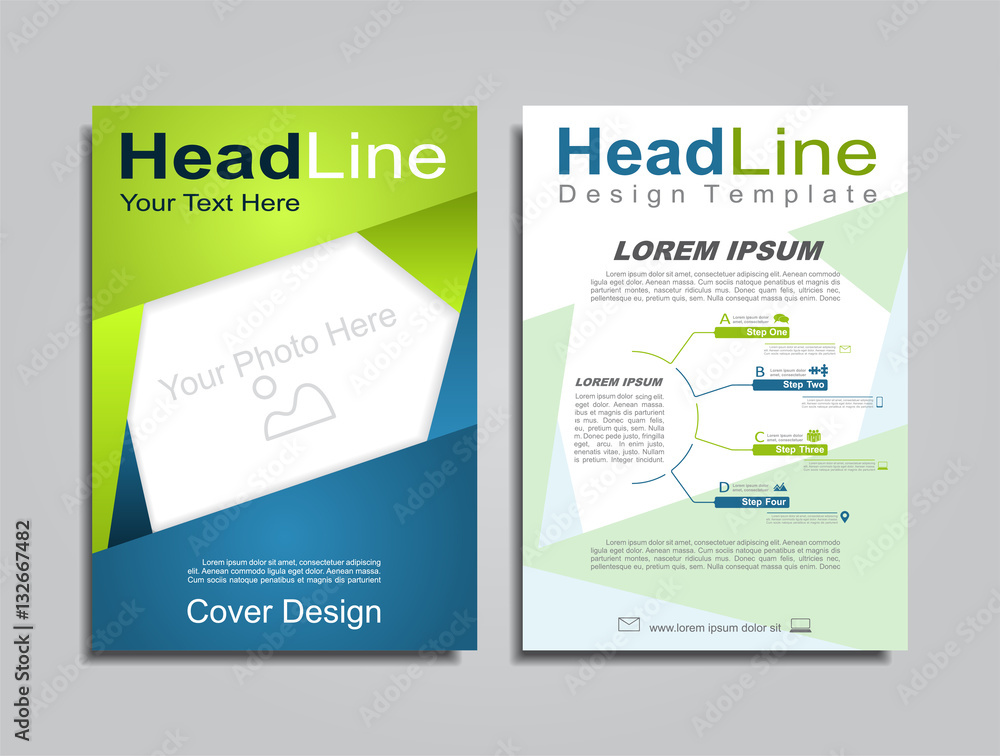 Brochure design layout with place for your data. Vector