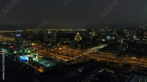 Wallpaper Mural Aerial View Center City Philadelphia & Surrounding Area at Night Torontodigital.ca