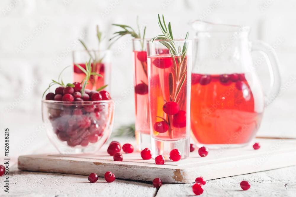 Refreshing drink with cranberries Refreshing drink with cranberries