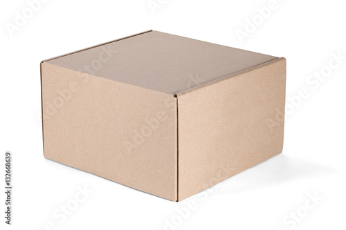 Cardboard boxes for gifts on a white background closed