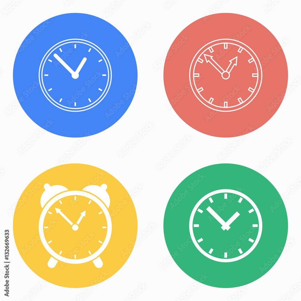 Clock icon set.