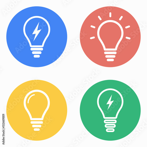 Lamp icon set.