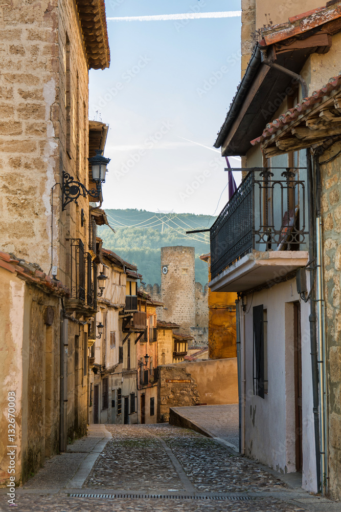 Naklejka premium medieval village of frias in Burgos province, spain