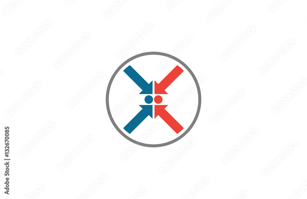 sign human box arrow logo sign human box arrow logo