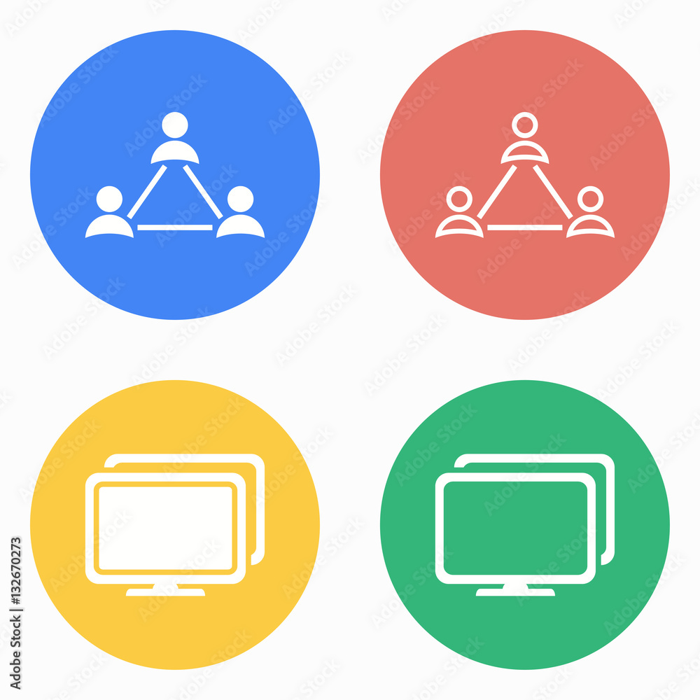 Network icon set. Network icon set.