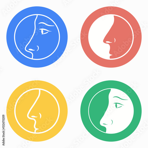 Nose icon set.