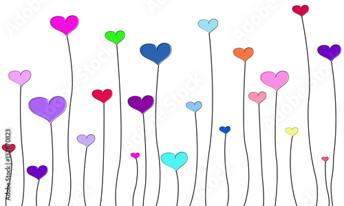 
vector background with hearts