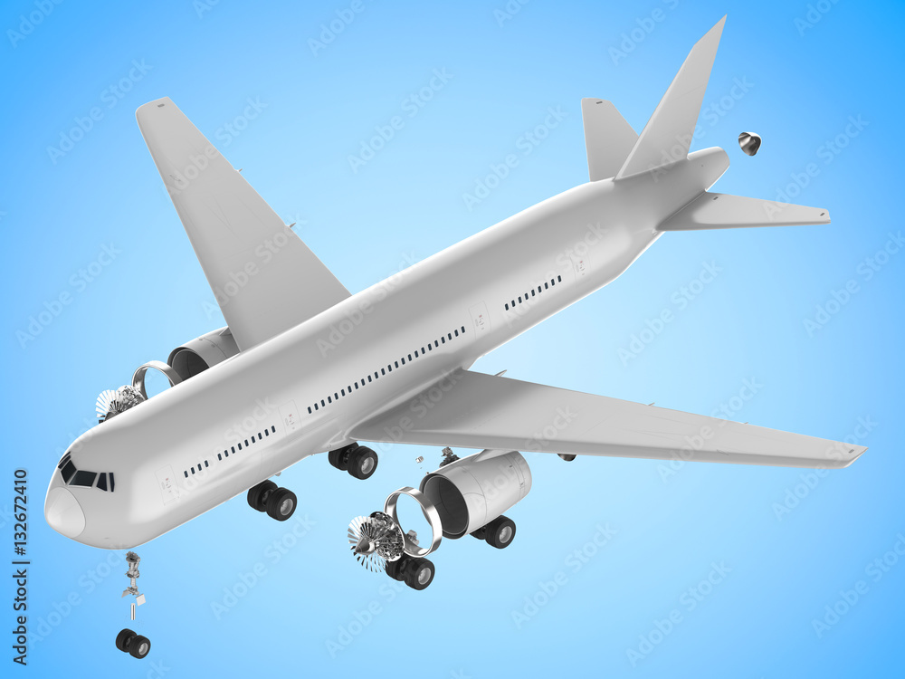 Obraz premium airplane split off machine parts