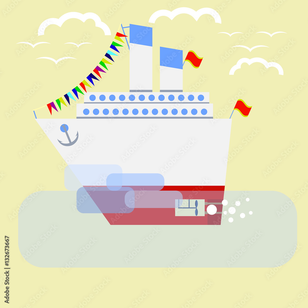 Miracle ship simple flat object eps10 Miracle ship simple flat object eps10