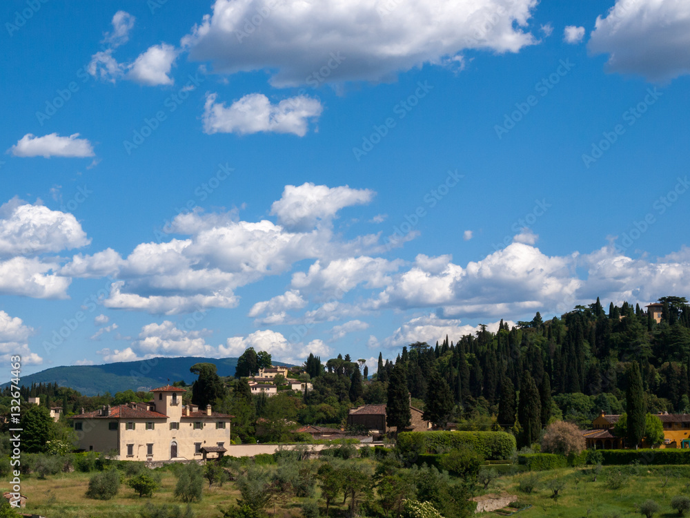 Fototapeta premium Tuscan landscape in Florence, Italy