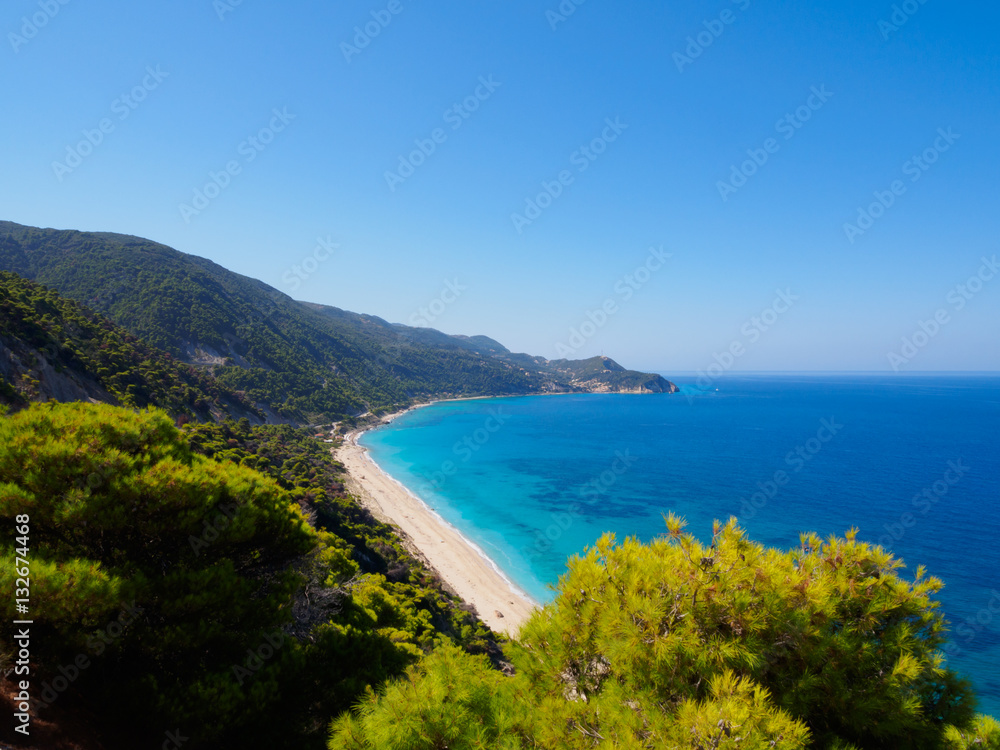 Pefkoulia beach near Agios Nikitas on Lefkada, Greece