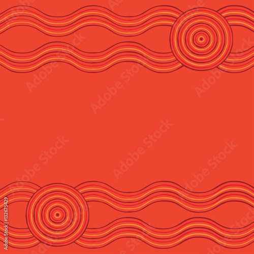 Australian Aboriginal art background in vector format.