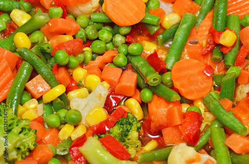 Color stewed vegetable