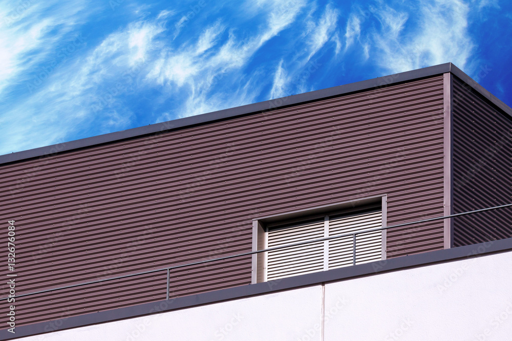 Abstract modern building detail and cloudy sky Abstract modern building detail and cloudy sky