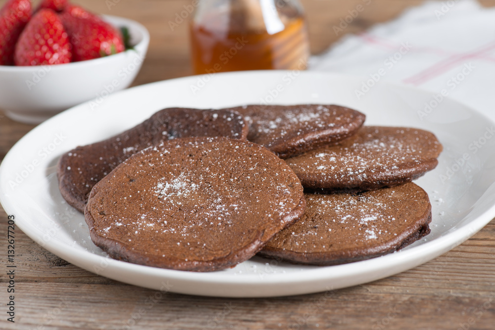 Chocolate pancakes. Chocolate pancakes.