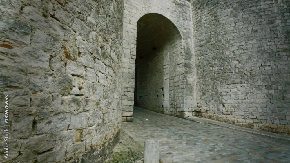Ancient entry of old city of Girona. Spain. Ancient entry of old city of Girona. Spain.