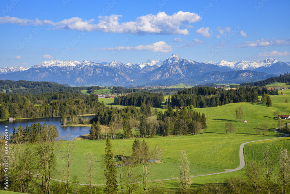 idyllische Landschaft bei Seeg im Allgäu