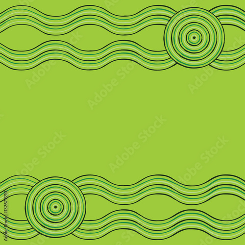 Australian Aboriginal art background in vector format.