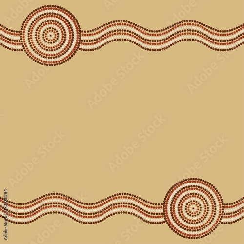 Australian Aboriginal art background in vector format.