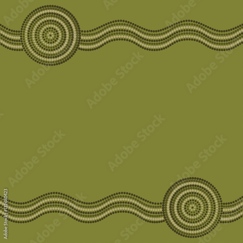 Australian Aboriginal art background in vector format.