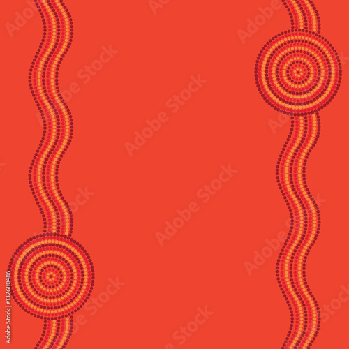 Australian Aboriginal art background in vector format.