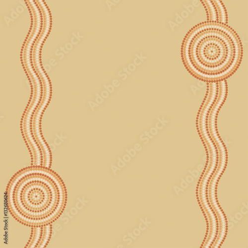 Australian Aboriginal art background in vector format.