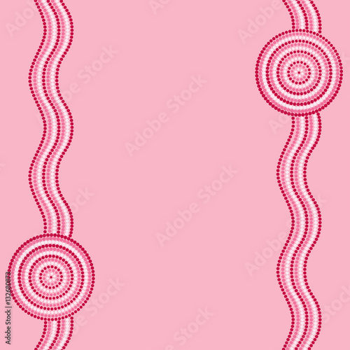 Australian Aboriginal art background in vector format.