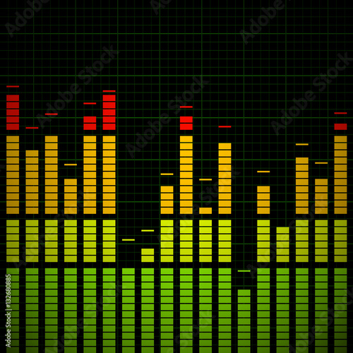 Music Equaliser - Frequency Graph Vector Illustration