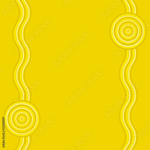 Australian Aboriginal art background in vector format.