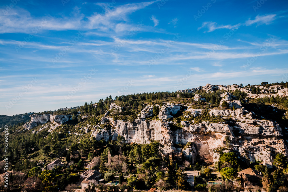 Panorama sur les Alpilles près des Baux de Provence