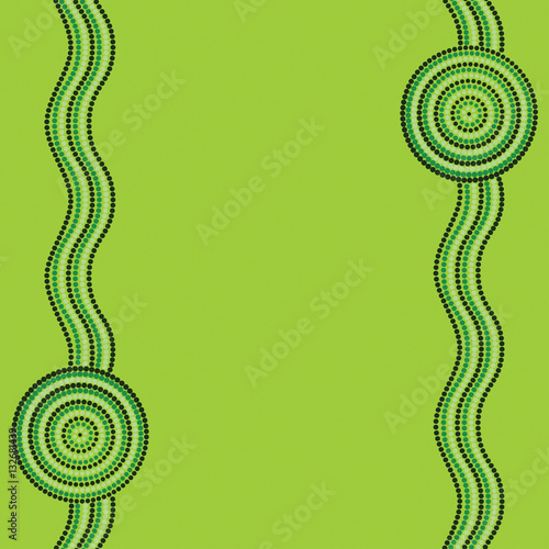 Australian Aboriginal art background in vector format.