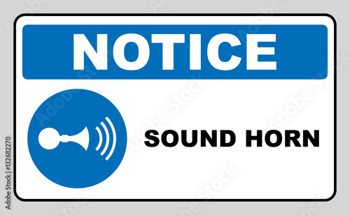 Sound horn sign. Vector illustration