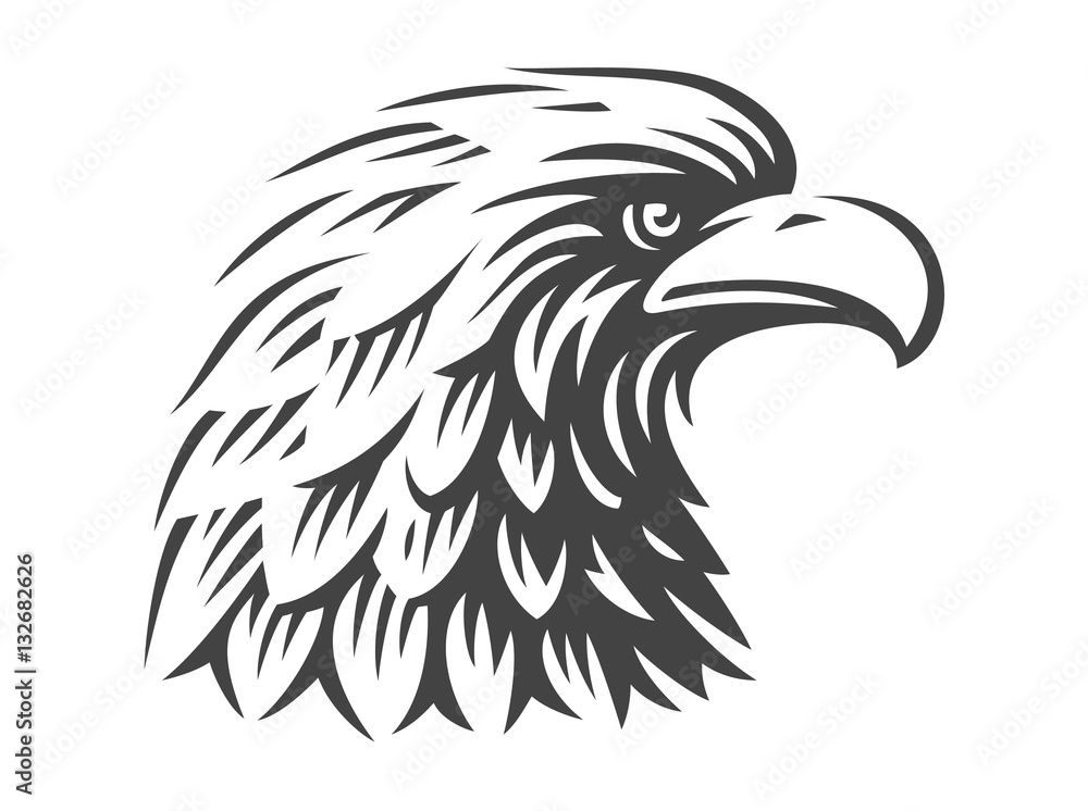 Fototapeta premium Eagle head - vector illustration on white background