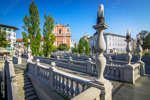 Romantic Ljubljana city center photo