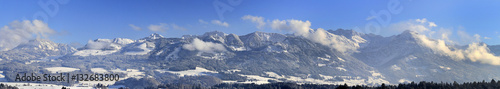 Berge - Allg  u - Winter - Schnee - Panorama - Alpen