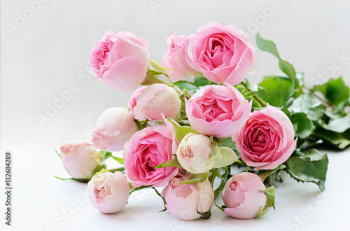 Fototapeta Naklejka Na Ścianę i Meble -  Pink rose flowers bouquet