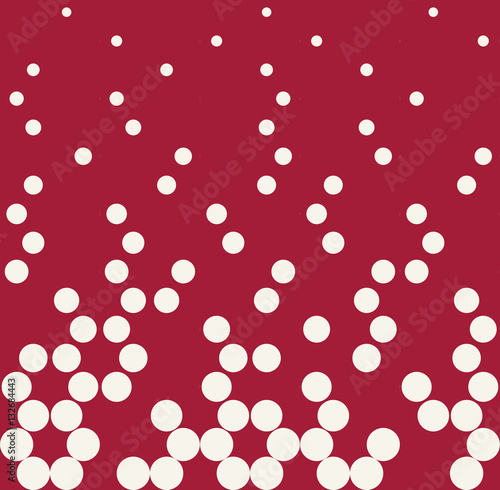 Abstract geometry red fashion halftone dots pattern