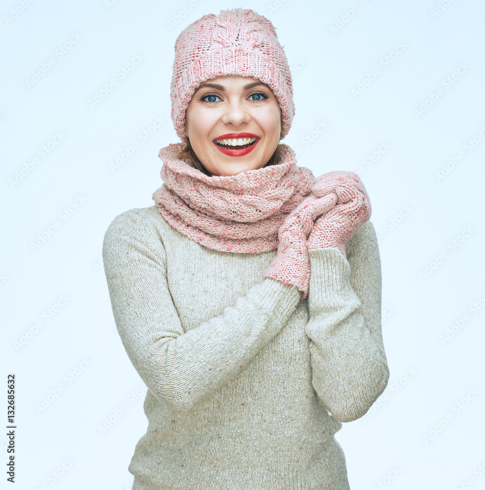 Beautiful young woman wearing warm clothes Beautiful young woman wearing warm clothes
