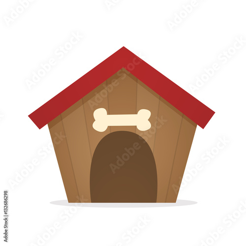 Dog house vector isolated