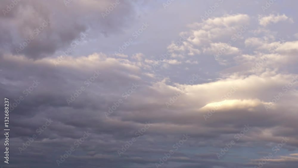 Stormy clouds time lapse
